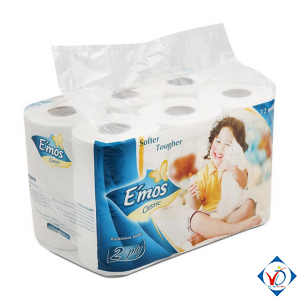 Giấy vệ sinh E'mos xanh